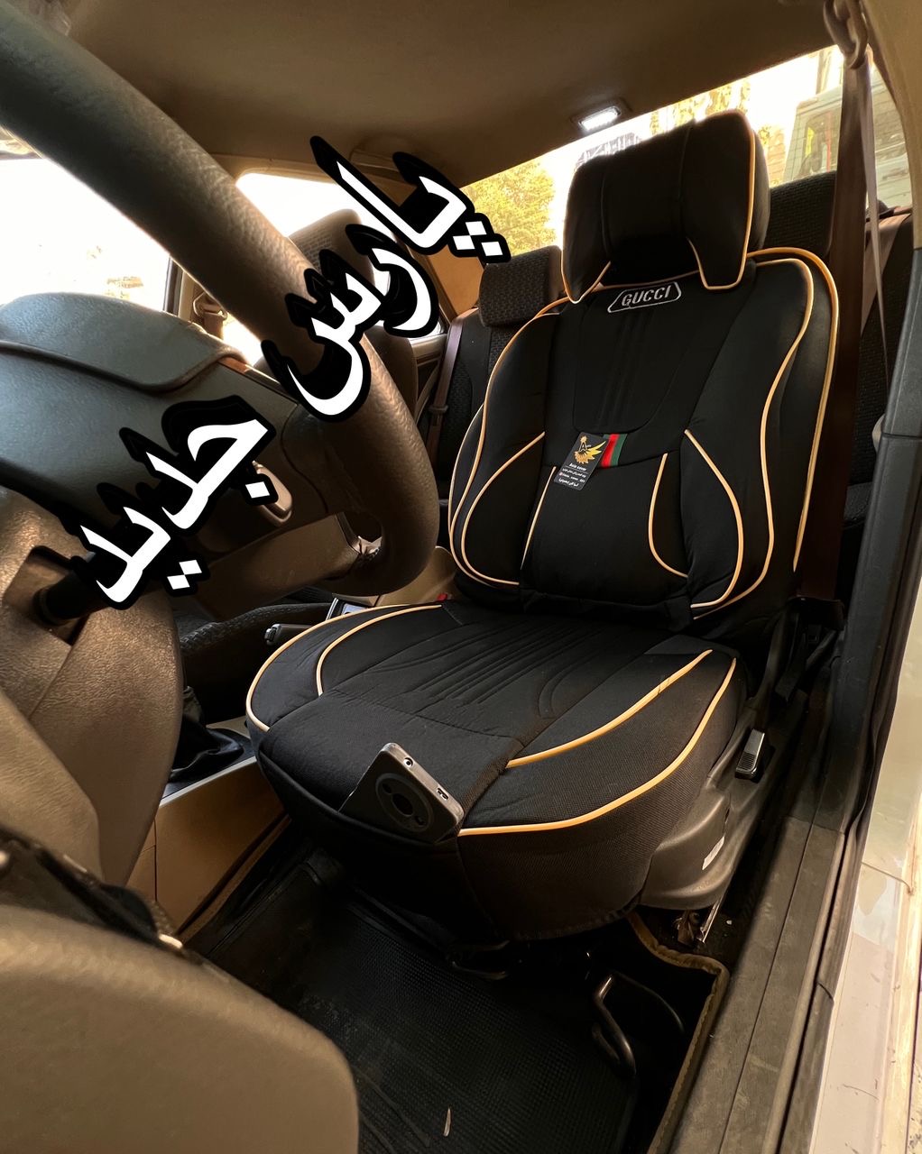 روکش صندلی پژوپارس برزنتی مدل گوچی فول طبی خلبانی باجای موبایلی پدطبی سروگودی کمرمتریال عالی مناسب پارس